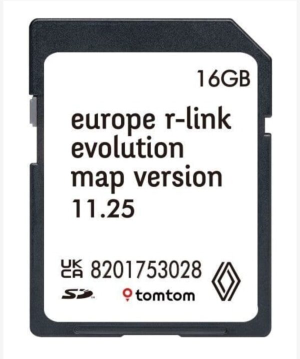 RENAULT R -LINK NAVIGATIE KAART UPDATE V11.25 SD KAART 2025